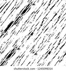Grunge overlay layer. Abstract black and white vector background. Monochrome vintage surface with dirty pattern in cracks, spots, dots. Old wall in dark horror style design