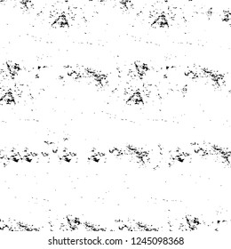 Grunge overlay layer. Abstract black and white vector background. Monochrome vintage surface with dirty pattern in cracks, spots, dots. Old wall in dark horror style design