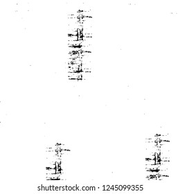 Grunge overlay layer. Abstract black and white vector background. Monochrome vintage surface with dirty pattern in cracks, spots, dots. Old wall in dark horror style design