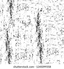 Grunge overlay layer. Abstract black and white vector background. Monochrome vintage surface with dirty pattern in cracks, spots, dots. Old wall in dark horror style design