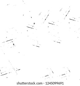 Grunge overlay layer. Abstract black and white vector background. Monochrome vintage surface with dirty pattern in cracks, spots, dots. Old wall in dark horror style design