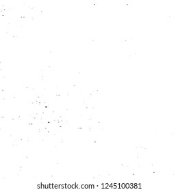 Grunge overlay layer. Abstract black and white vector background. Monochrome vintage surface with dirty pattern in cracks, spots, dots. Old wall in dark horror style design