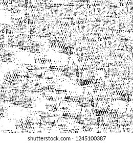 Grunge overlay layer. Abstract black and white vector background. Monochrome vintage surface with dirty pattern in cracks, spots, dots. Old wall in dark horror style design
