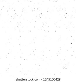 Grunge overlay layer. Abstract black and white vector background. Monochrome vintage surface with dirty pattern in cracks, spots, dots. Old wall in dark horror style design