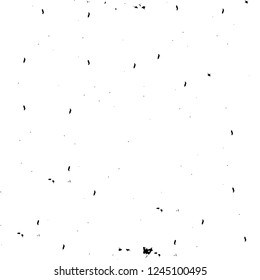 Grunge overlay layer. Abstract black and white vector background. Monochrome vintage surface with dirty pattern in cracks, spots, dots. Old wall in dark horror style design