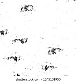 Grunge overlay layer. Abstract black and white vector background. Monochrome vintage surface with dirty pattern in cracks, spots, dots. Old wall in dark horror style design