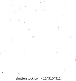 Grunge overlay layer. Abstract black and white vector background. Monochrome vintage surface with dirty pattern in cracks, spots, dots. Old wall in dark horror style design