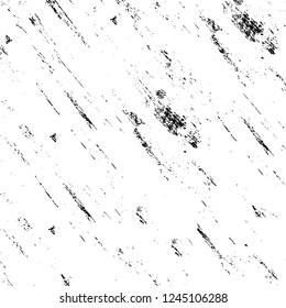 Grunge overlay layer. Abstract black and white vector background. Monochrome vintage surface with dirty pattern in cracks, spots, dots. Old wall in dark horror style design