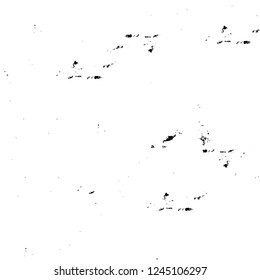 Grunge overlay layer. Abstract black and white vector background. Monochrome vintage surface with dirty pattern in cracks, spots, dots. Old wall in dark horror style design