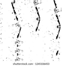 Grunge overlay layer. Abstract black and white vector background. Monochrome vintage surface with dirty pattern in cracks, spots, dots. Old wall in dark horror style design