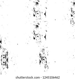 Grunge overlay layer. Abstract black and white vector background. Monochrome vintage surface with dirty pattern in cracks, spots, dots. Old wall in dark horror style design