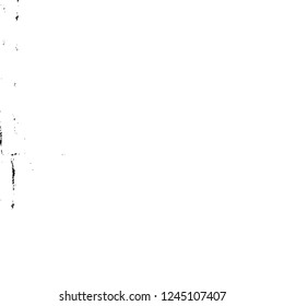 Grunge overlay layer. Abstract black and white vector background. Monochrome vintage surface with dirty pattern in cracks, spots, dots. Old wall in dark horror style design