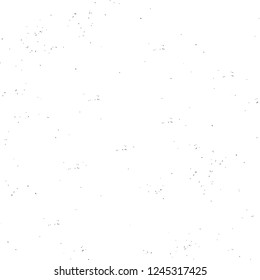 Grunge overlay layer. Abstract black and white vector background. Monochrome vintage surface with dirty pattern in cracks, spots, dots. Old wall in dark horror style design