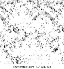 Grunge overlay layer. Abstract black and white vector background. Monochrome vintage surface with dirty pattern in cracks, spots, dots. Old wall in dark horror style design