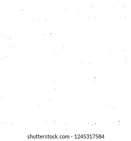 Grunge overlay layer. Abstract black and white vector background. Monochrome vintage surface with dirty pattern in cracks, spots, dots. Old wall in dark horror style design