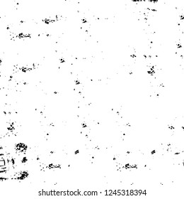 Grunge overlay layer. Abstract black and white vector background. Monochrome vintage surface with dirty pattern in cracks, spots, dots. Old wall in dark horror style design