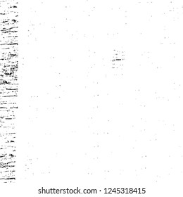 Grunge overlay layer. Abstract black and white vector background. Monochrome vintage surface with dirty pattern in cracks, spots, dots. Old wall in dark horror style design