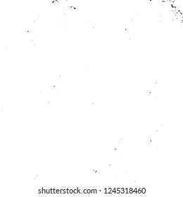 Grunge overlay layer. Abstract black and white vector background. Monochrome vintage surface with dirty pattern in cracks, spots, dots. Old wall in dark horror style design