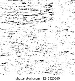 Grunge overlay layer. Abstract black and white vector background. Monochrome vintage surface with dirty pattern in cracks, spots, dots. Old wall in dark horror style design