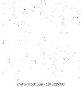Grunge overlay layer. Abstract black and white vector background. Monochrome vintage surface with dirty pattern in cracks, spots, dots. Old wall in dark horror style design