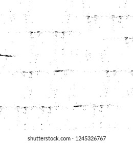 Grunge overlay layer. Abstract black and white vector background. Monochrome vintage surface with dirty pattern in cracks, spots, dots. Old wall in dark horror style design
