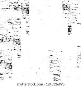 Grunge overlay layer. Abstract black and white vector background. Monochrome vintage surface with dirty pattern in cracks, spots, dots. Old wall in dark horror style design