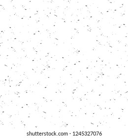 Grunge overlay layer. Abstract black and white vector background. Monochrome vintage surface with dirty pattern in cracks, spots, dots. Old wall in dark horror style design