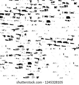 Grunge overlay layer. Abstract black and white vector background. Monochrome vintage surface with dirty pattern in cracks, spots, dots. Old wall in dark horror style design