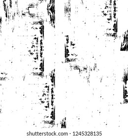 Grunge overlay layer. Abstract black and white vector background. Monochrome vintage surface with dirty pattern in cracks, spots, dots. Old wall in dark horror style design