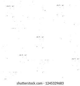 Grunge overlay layer. Abstract black and white vector background. Monochrome vintage surface with dirty pattern in cracks, spots, dots. Old wall in dark horror style design