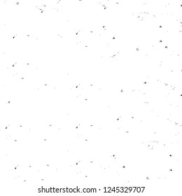 Grunge overlay layer. Abstract black and white vector background. Monochrome vintage surface with dirty pattern in cracks, spots, dots. Old wall in dark horror style design