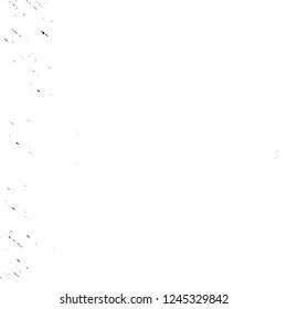 Grunge overlay layer. Abstract black and white vector background. Monochrome vintage surface with dirty pattern in cracks, spots, dots. Old wall in dark horror style design