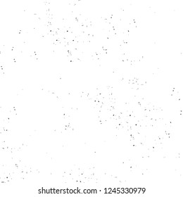 Grunge overlay layer. Abstract black and white vector background. Monochrome vintage surface with dirty pattern in cracks, spots, dots. Old wall in dark horror style design