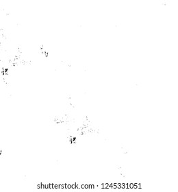Grunge overlay layer. Abstract black and white vector background. Monochrome vintage surface with dirty pattern in cracks, spots, dots. Old wall in dark horror style design