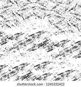 Grunge overlay layer. Abstract black and white vector background. Monochrome vintage surface with dirty pattern in cracks, spots, dots. Old wall in dark horror style design