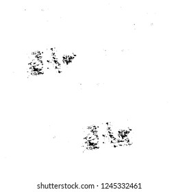 Grunge overlay layer. Abstract black and white vector background. Monochrome vintage surface with dirty pattern in cracks, spots, dots. Old wall in dark horror style design