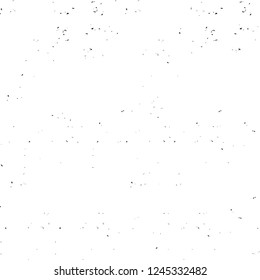 Grunge overlay layer. Abstract black and white vector background. Monochrome vintage surface with dirty pattern in cracks, spots, dots. Old wall in dark horror style design
