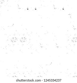 Grunge overlay layer. Abstract black and white vector background. Monochrome vintage surface with dirty pattern in cracks, spots, dots. Old wall in dark horror style design