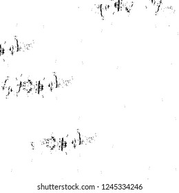 Grunge overlay layer. Abstract black and white vector background. Monochrome vintage surface with dirty pattern in cracks, spots, dots. Old wall in dark horror style design
