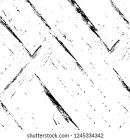 Grunge overlay layer. Abstract black and white vector background. Monochrome vintage surface with dirty pattern in cracks, spots, dots. Old wall in dark horror style design