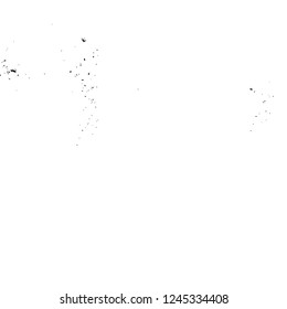 Grunge overlay layer. Abstract black and white vector background. Monochrome vintage surface with dirty pattern in cracks, spots, dots. Old wall in dark horror style design