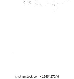 Grunge overlay layer. Abstract black and white vector background. Monochrome vintage surface with dirty pattern in cracks, spots, dots. Old wall in dark horror style design