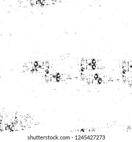 Grunge overlay layer. Abstract black and white vector background. Monochrome vintage surface with dirty pattern in cracks, spots, dots. Old wall in dark horror style design