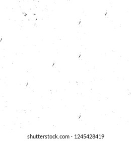 Grunge overlay layer. Abstract black and white vector background. Monochrome vintage surface with dirty pattern in cracks, spots, dots. Old wall in dark horror style design