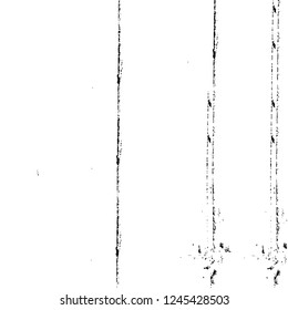 Grunge overlay layer. Abstract black and white vector background. Monochrome vintage surface with dirty pattern in cracks, spots, dots. Old wall in dark horror style design