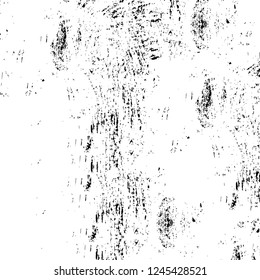 Grunge overlay layer. Abstract black and white vector background. Monochrome vintage surface with dirty pattern in cracks, spots, dots. Old wall in dark horror style design