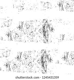 Grunge overlay layer. Abstract black and white vector background. Monochrome vintage surface with dirty pattern in cracks, spots, dots. Old wall in dark horror style design
