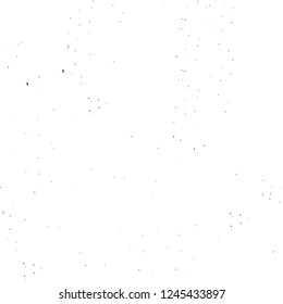Grunge overlay layer. Abstract black and white vector background. Monochrome vintage surface with dirty pattern in cracks, spots, dots. Old wall in dark horror style design