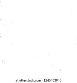 Grunge overlay layer. Abstract black and white vector background. Monochrome vintage surface with dirty pattern in cracks, spots, dots. Old wall in dark horror style design