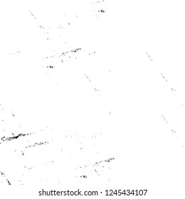 Grunge overlay layer. Abstract black and white vector background. Monochrome vintage surface with dirty pattern in cracks, spots, dots. Old wall in dark horror style design